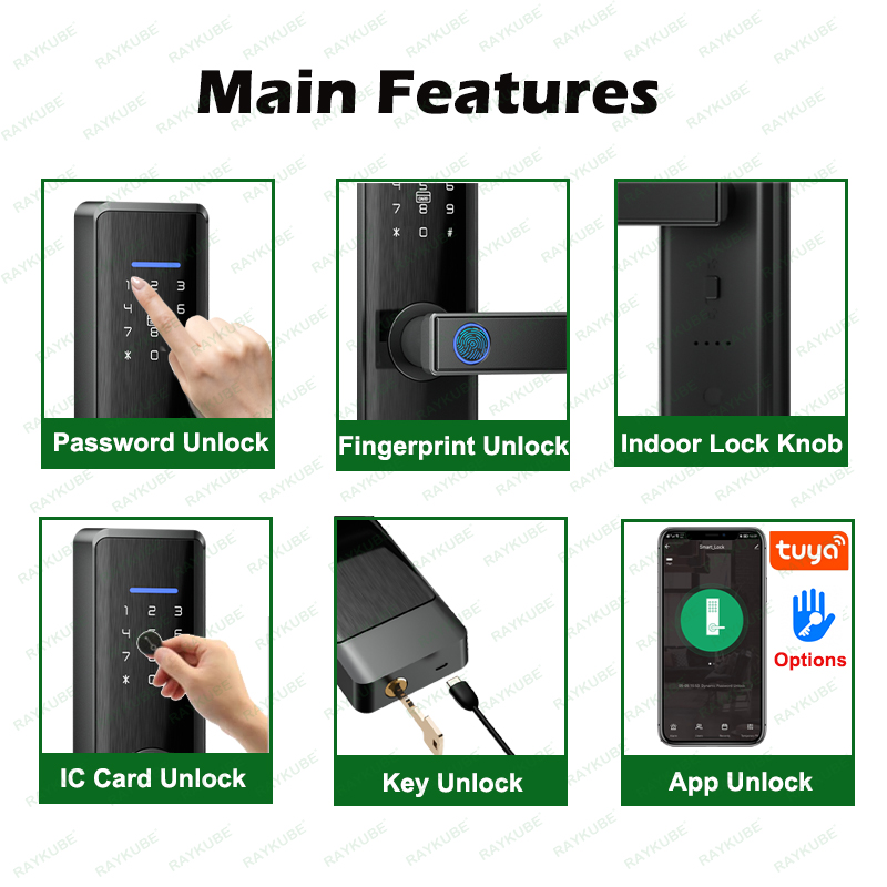 RAYKUBE L1 siyah akıllı kapı k - Smart Lock Zigbee Gateway incelemesi ve fiyatı