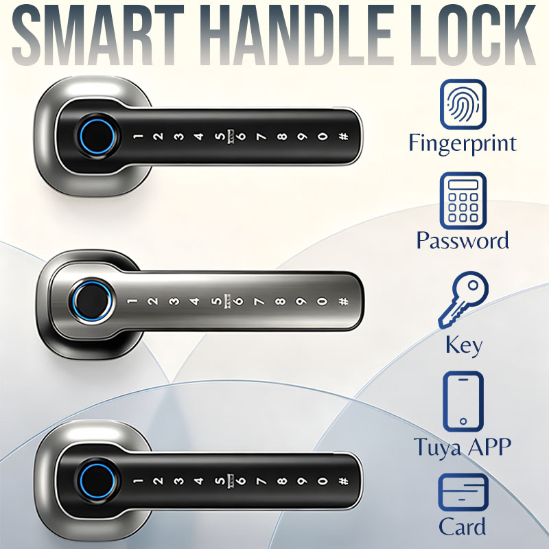 Ev Güvenlik Cihazları Akıllı P - Digital Door Lock Fingerprint Handle incelemesi ve fiyatı