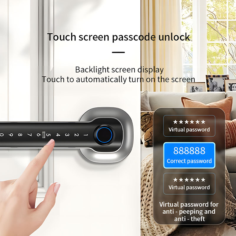Ev Güvenlik Cihazları Akıllı P - Digital Door Lock Fingerprint Handle incelemesi ve fiyatı