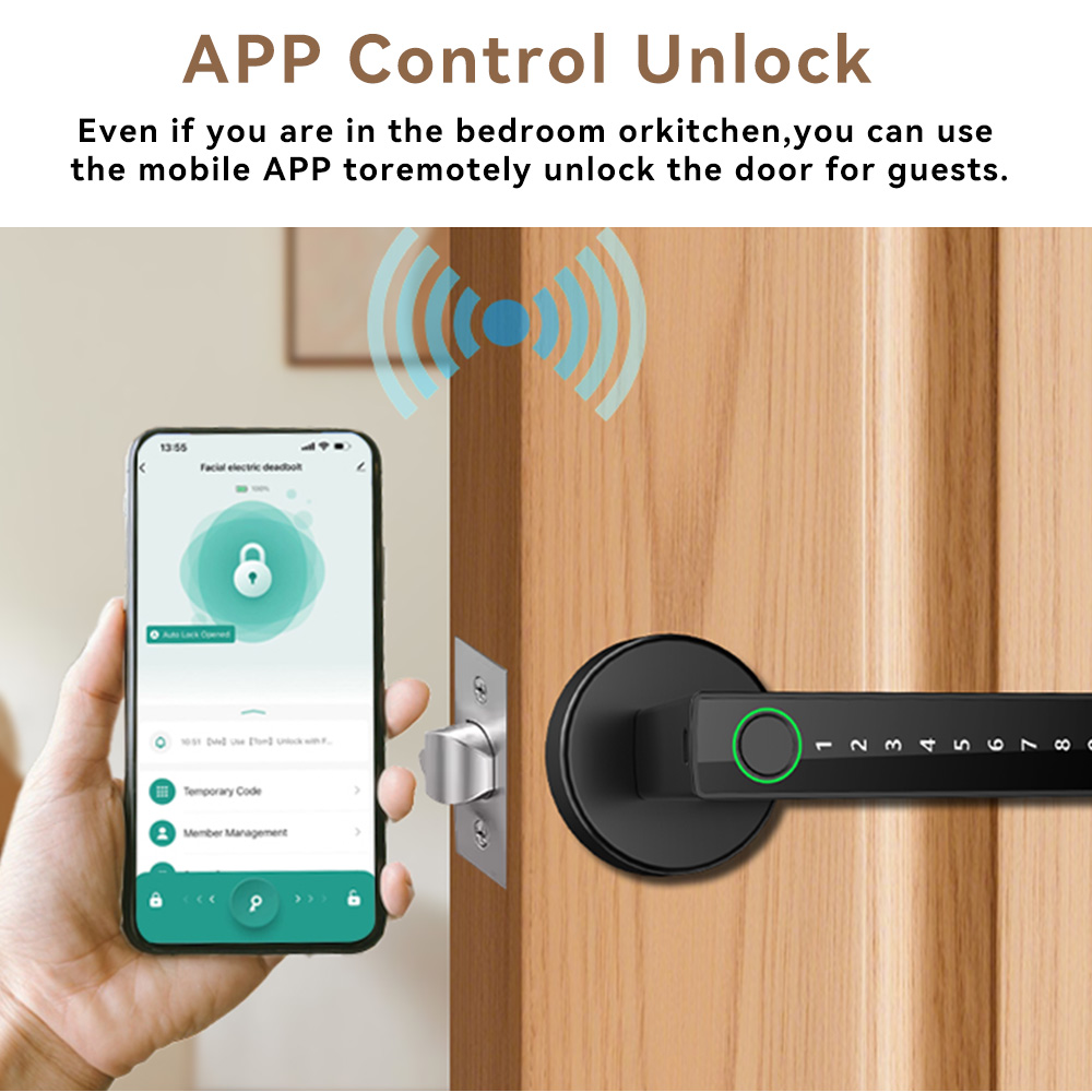 Dijital Parmak İzi, Elektrikli - Digital Door Lock Fingerprint Handle incelemesi ve fiyatı