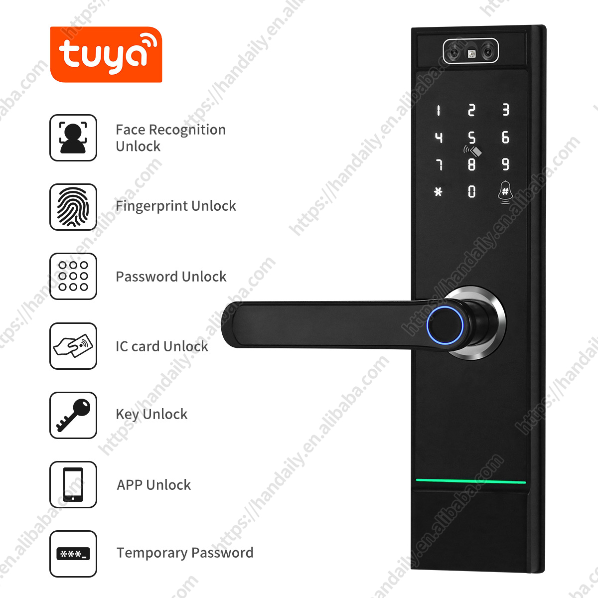 Yüksek Güvenlikli Toptan 3D Yü - Face Recognition Door Lock incelemesi ve fiyatı