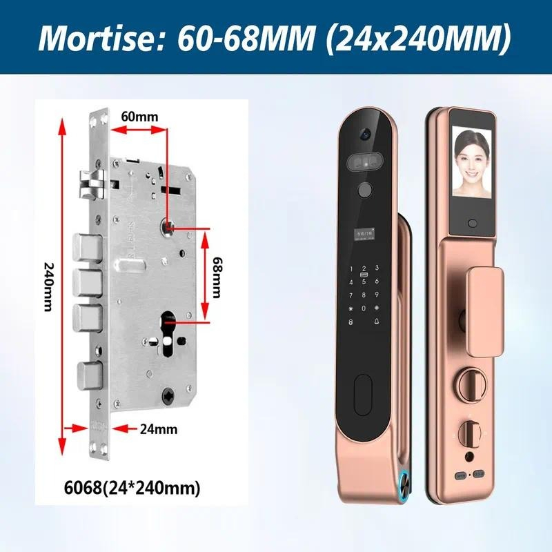 Yüksek kaliteli 3D yüz tanıma, - Smart Door Lock Fingerprint Wifi incelemesi ve fiyatı