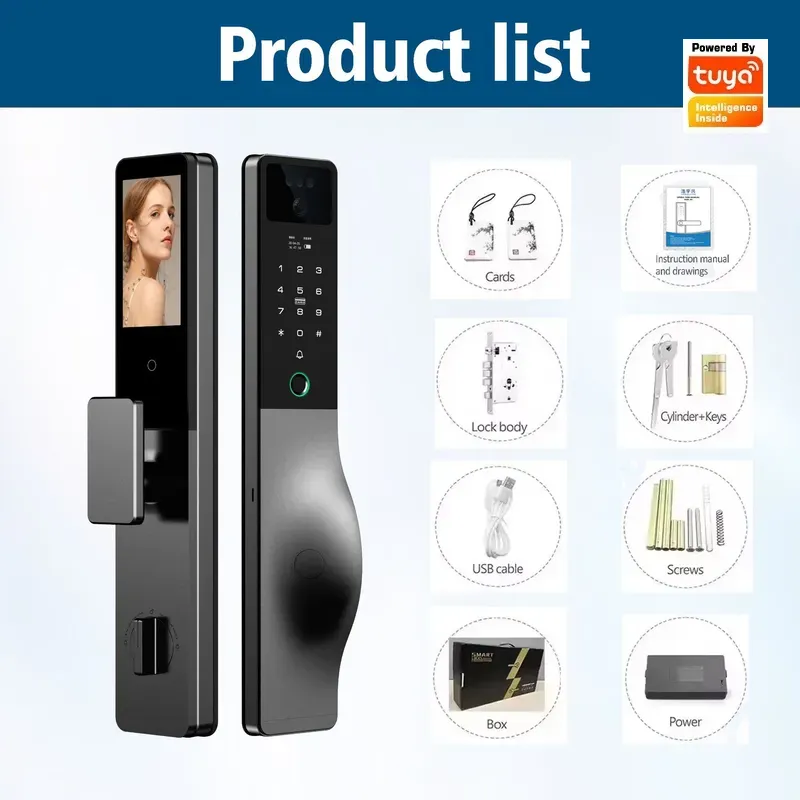 Akıllı Kilit, İnterkom, Şifre, - Smart Door Lock Fingerprint Wifi incelemesi ve fiyatı