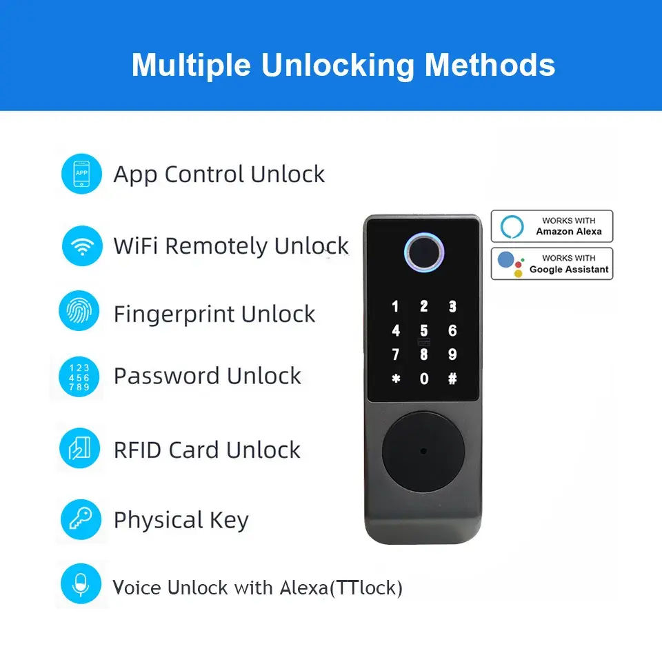 Su Geçirmez Wifi Uygulama Kont - Smart Rim Lock Wifi Fingerprint incelemesi ve fiyatı
