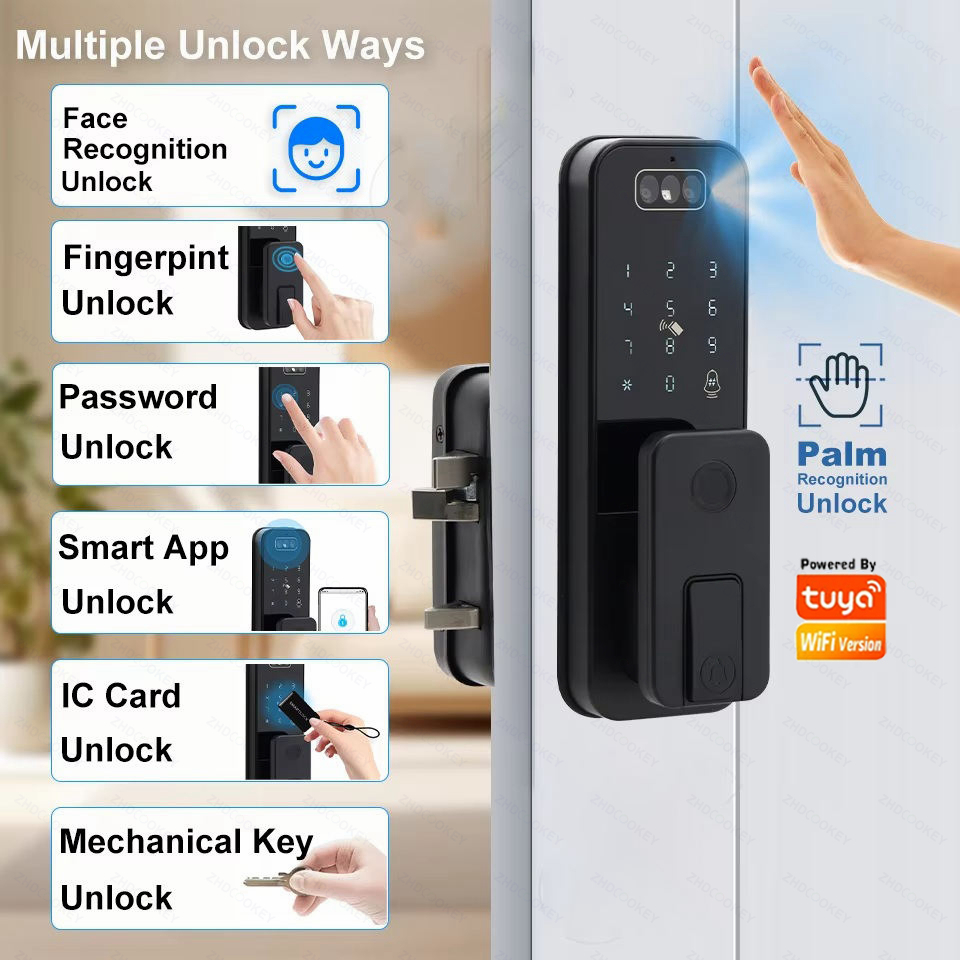 Akıllı Tuya WiFi APP Bluetooth - Smart Rim Lock Wifi Fingerprint incelemesi ve fiyatı