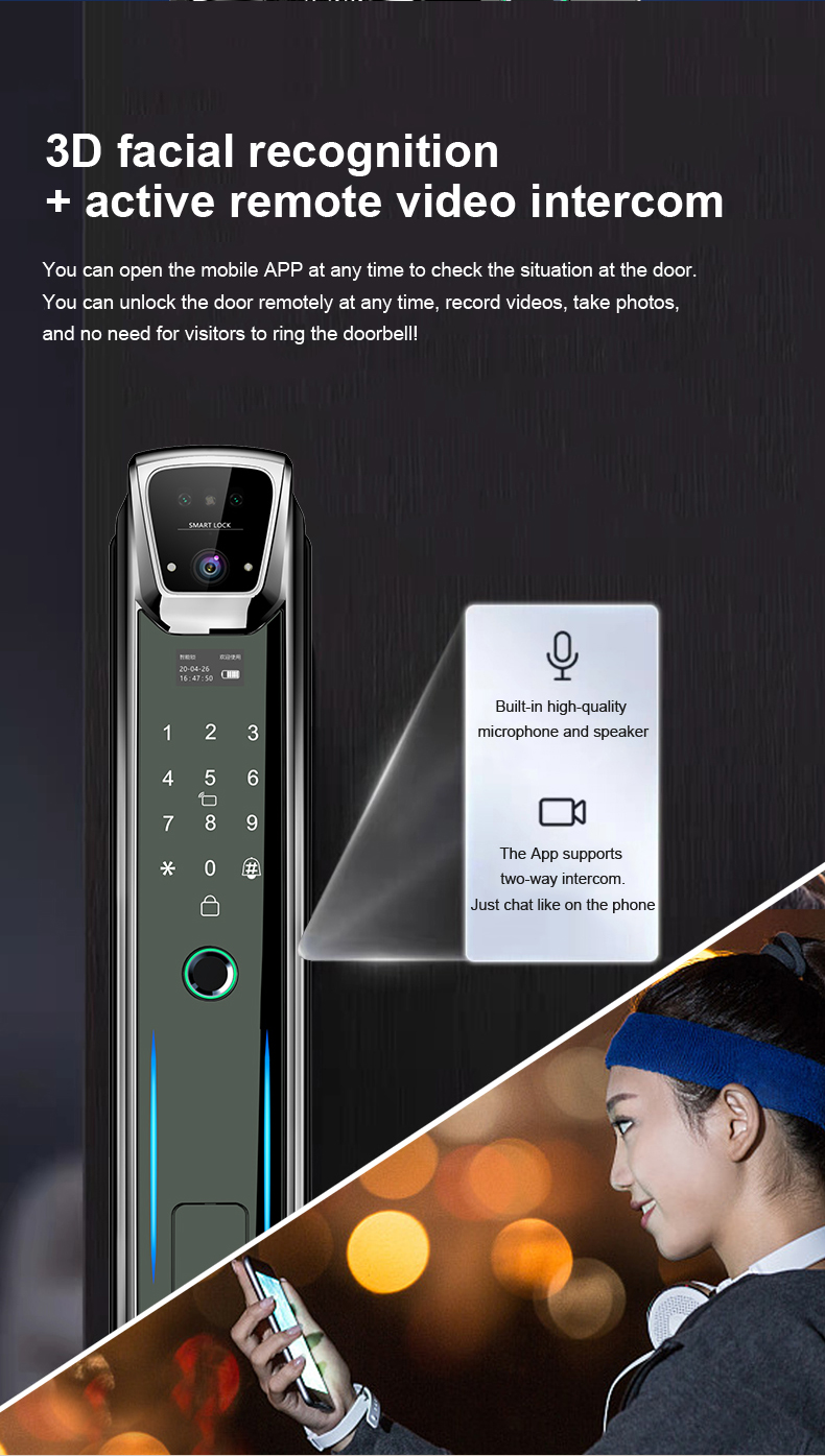 Yüz Parmak İzi Anahtarı Sanal  - Face Recognition Door Lock incelemesi ve fiyatı