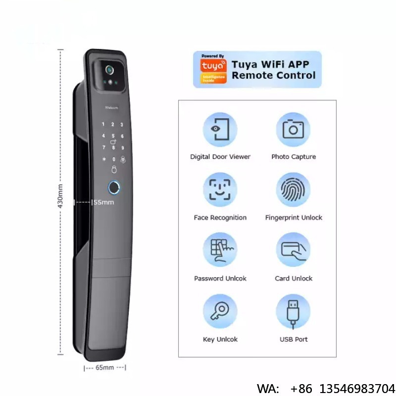 Ev Güvenliği Dijital Elektrikl - Digital Door Lock Fingerprint Handle incelemesi ve fiyatı
