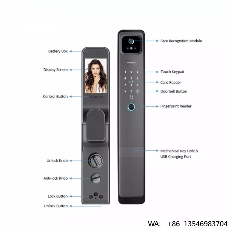 Ev Güvenliği Dijital Elektrikl - Digital Door Lock Fingerprint Handle incelemesi ve fiyatı