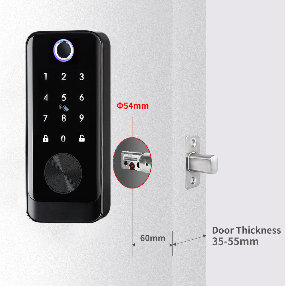 Saten nikel Fechadura Digital  - Smart Lock Deadbolt Keypad Bluetooth incelemesi ve fiyatı