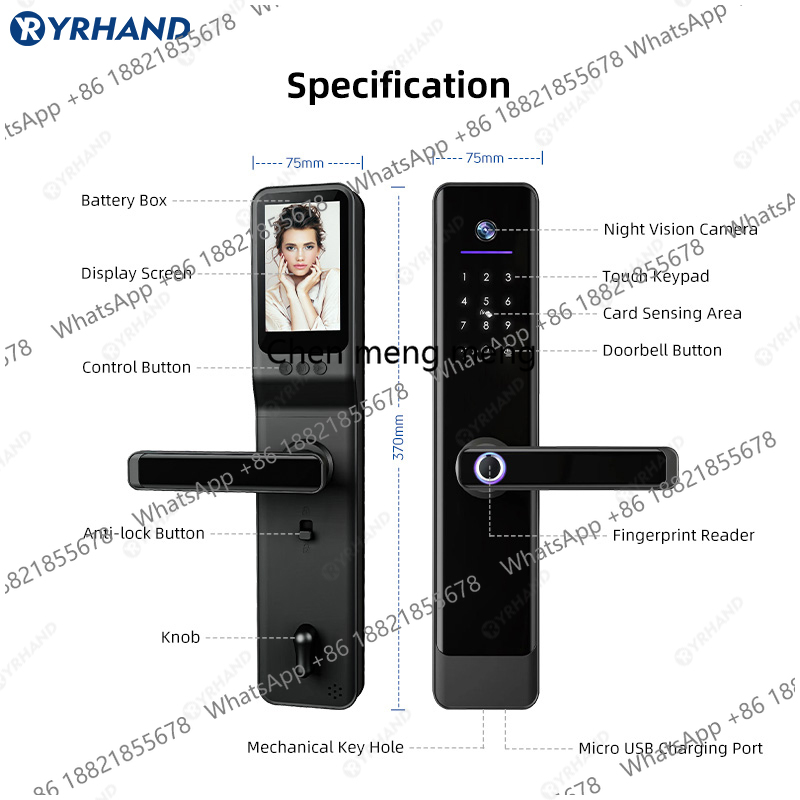 YRHAND Tuya Wifi Kamera Görünt - Video Door Lock With Camera Peephole incelemesi ve fiyatı