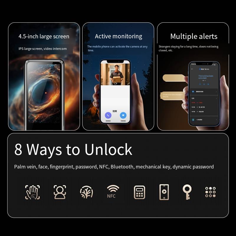 YN S11M Akıllı Ev Dijital Elek - Face Recognition Door Lock incelemesi ve fiyatı