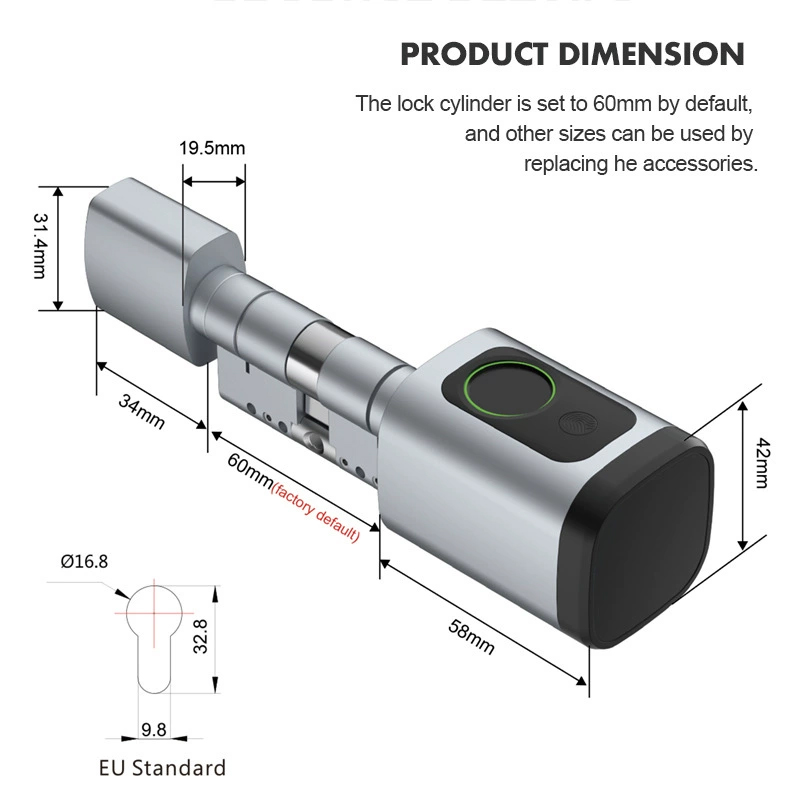 60-90mm Ayarlanabilir TT Kilid - Smart Door Lock Tuya App incelemesi ve fiyatı