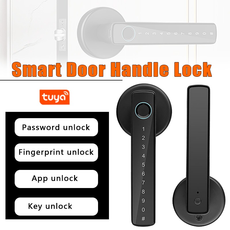 Tuya Akıllı Parmak İzi Kilidi  - Digital Door Lock Fingerprint Handle incelemesi ve fiyatı