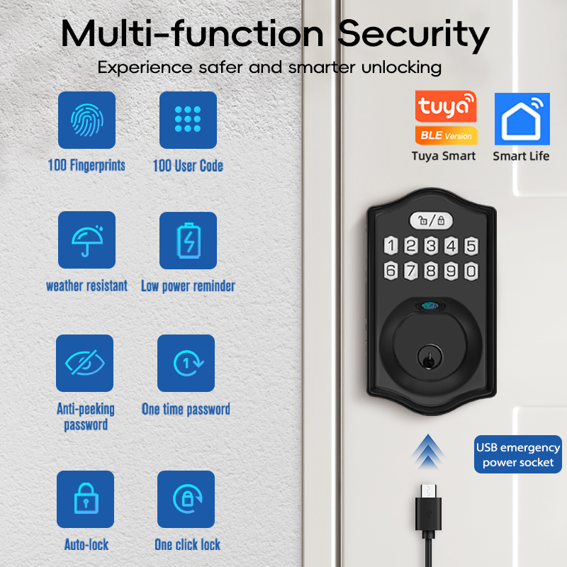 RAYKUBE K6 Tuya BLE Su Geçirme - Smart Lock Deadbolt Keypad Bluetooth incelemesi ve fiyatı