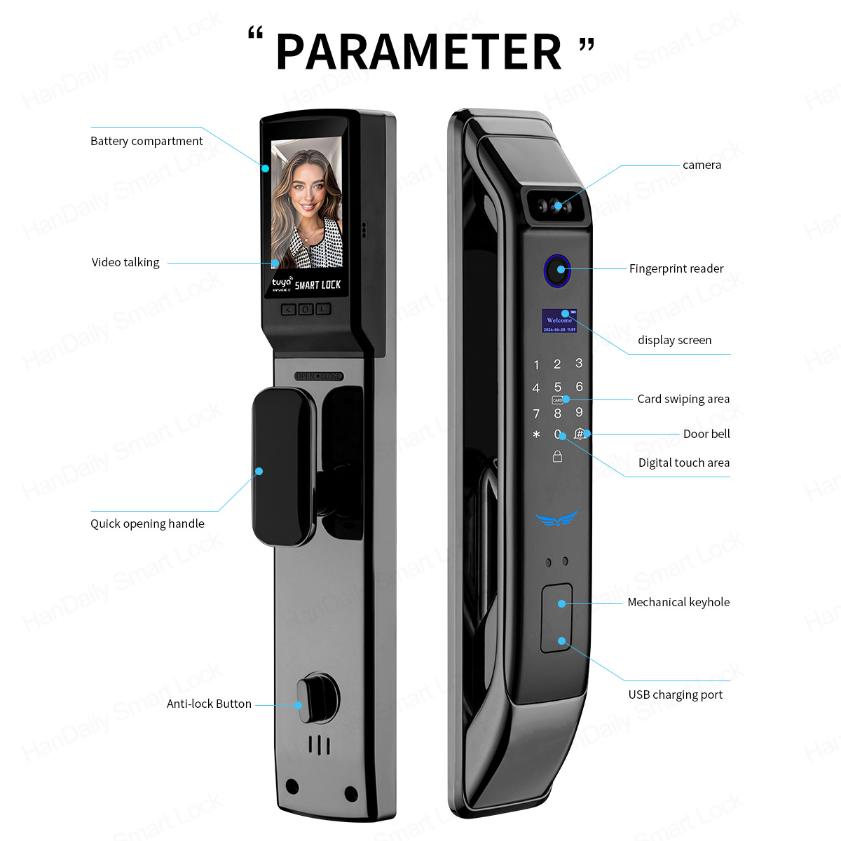 UsmartGo Uygulaması Akıllı Kil - Video Door Lock With Camera Peephole incelemesi ve fiyatı