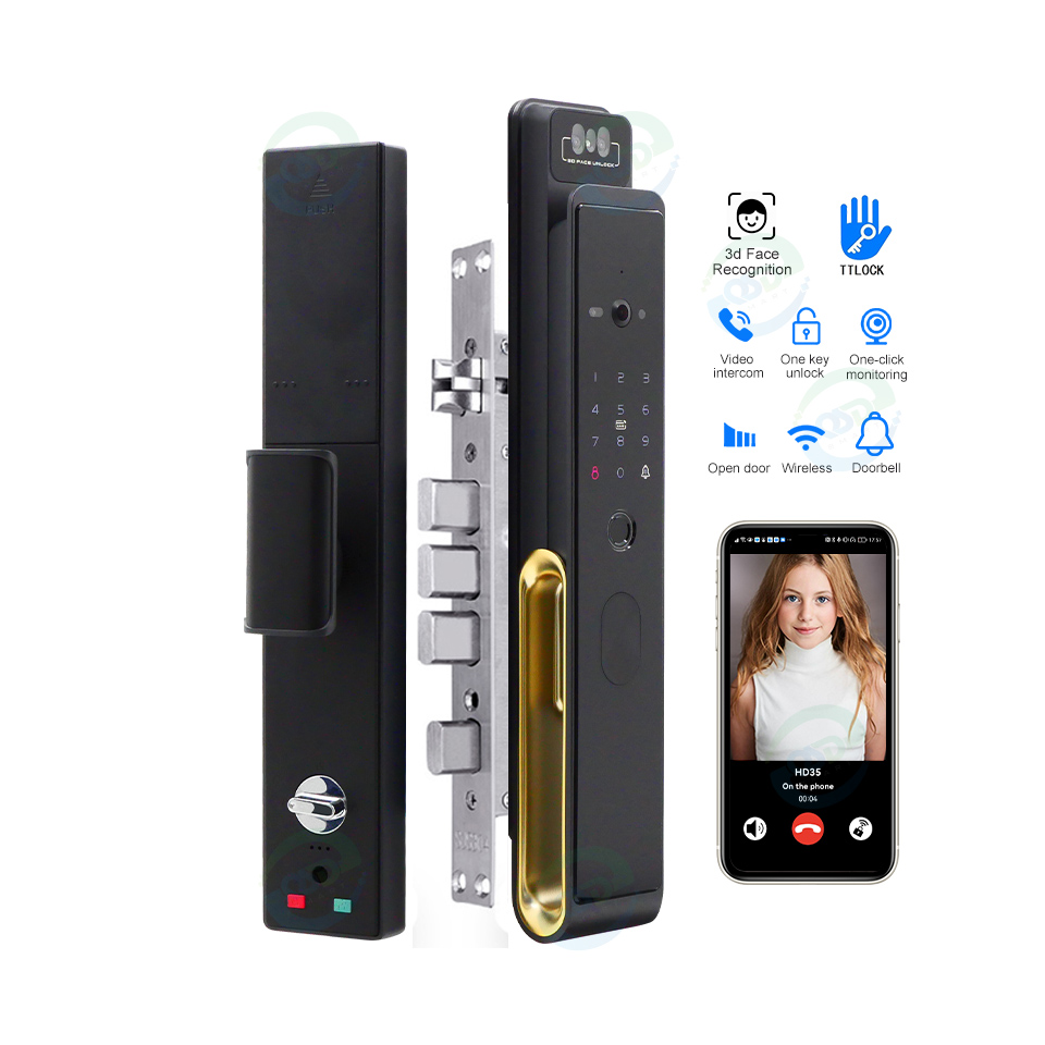 WiFi Görüntülü İnterkomlu Yüz  - Face Recognition Door Lock incelemesi ve fiyatı
