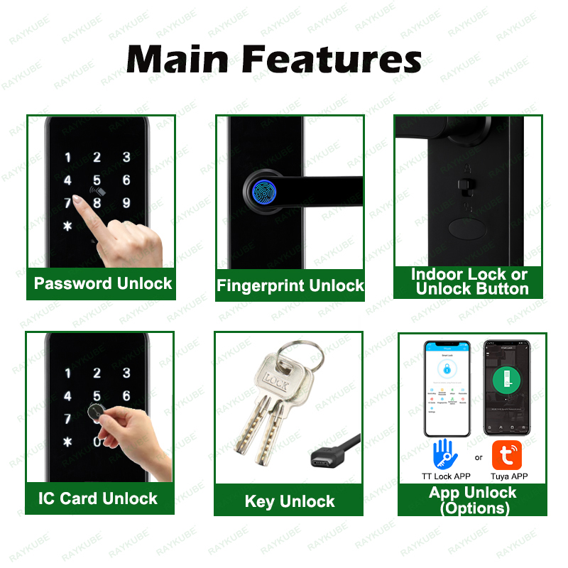 RAYKUBE K8 Akıllı Kapı Kilidi  - Smart Lock For Sliding Door incelemesi ve fiyatı