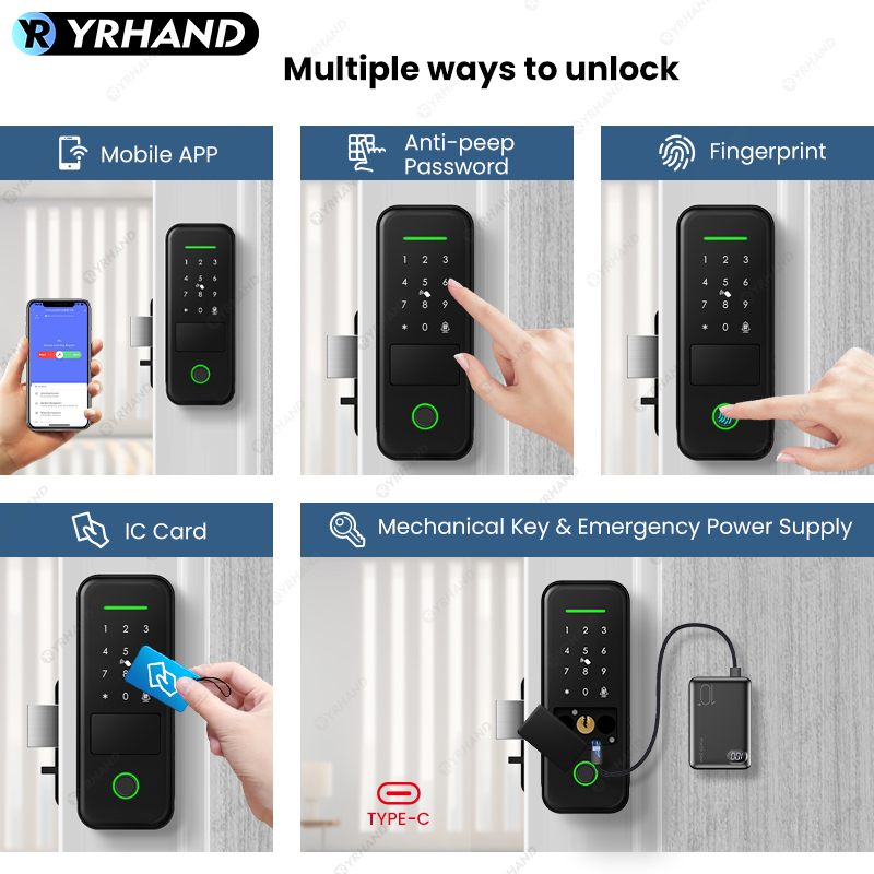 Tuya Akıllı Kilit Cerradura In - Smart Rim Lock Wifi Fingerprint incelemesi ve fiyatı