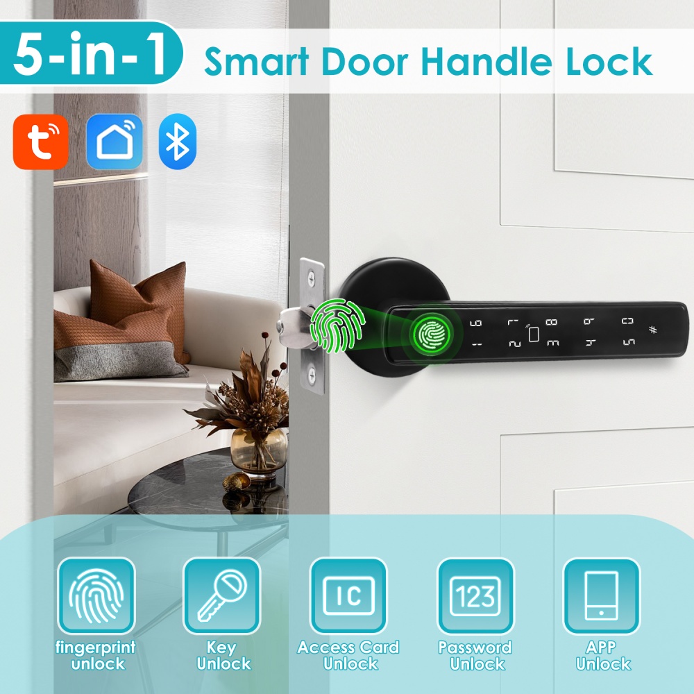 YFK Tuya 5'i 1 Arada Akıllı Ka - Fingerprint Padlock Weatherproof incelemesi ve fiyatı