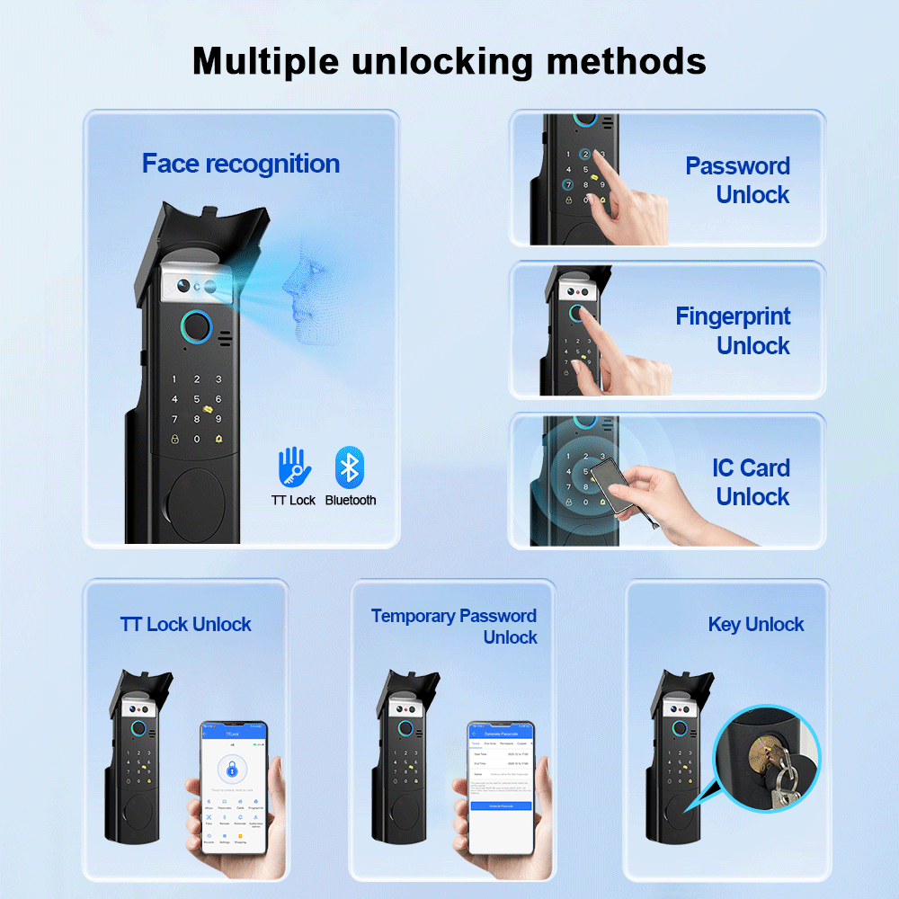 RAYKUBE V6/V8 Su Geçirmez TT L - Face Recognition Door Lock incelemesi ve fiyatı