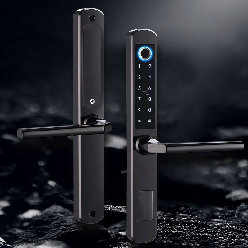 IP66 alüminyum veranda sürgülü - Digital Door Lock Fingerprint Handle incelemesi ve fiyatı
