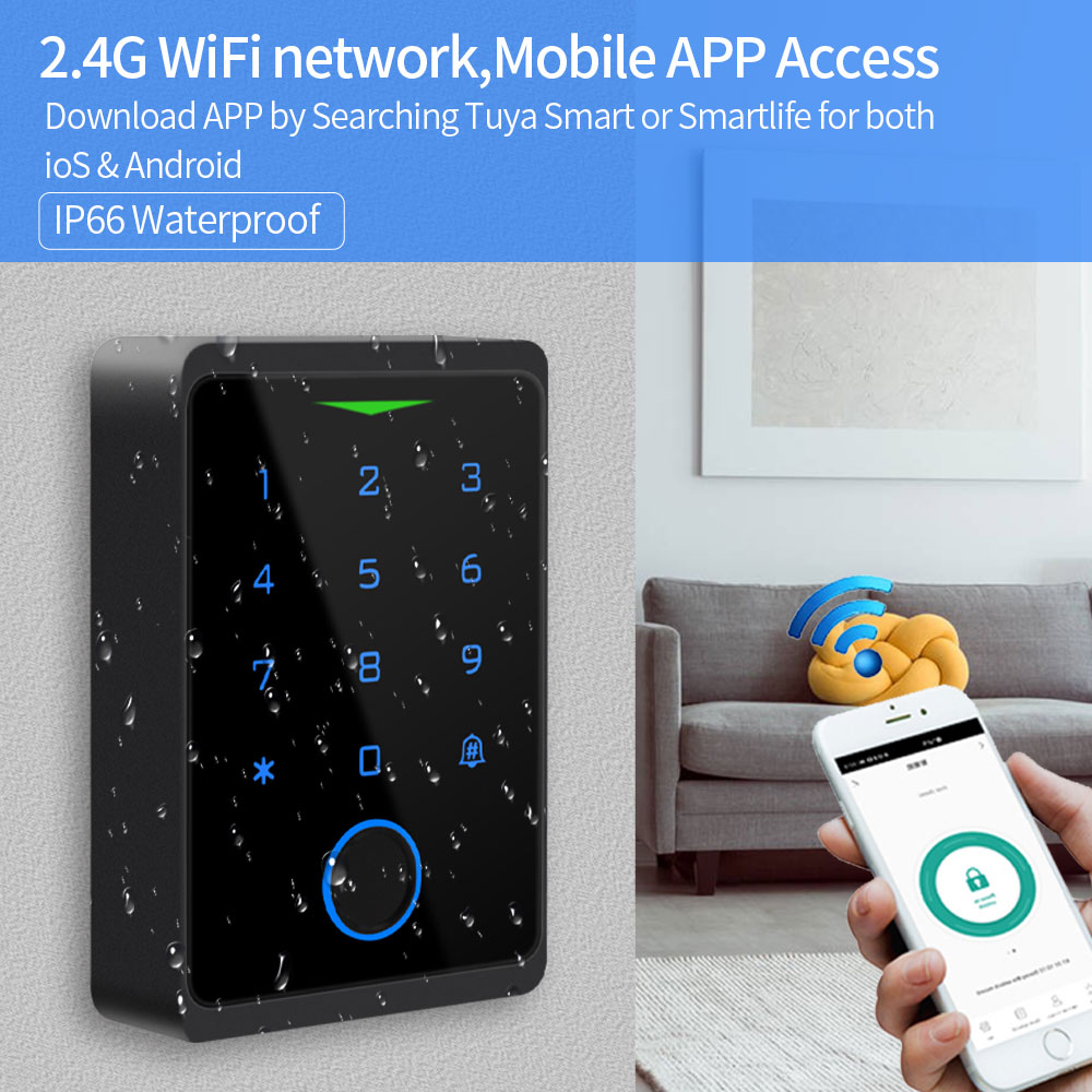 Tuya APP Kapı Kilidi IP66 Su G - Fingerprint Padlock Weatherproof incelemesi ve fiyatı