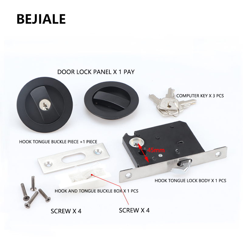Siyah sürgülü kapı sürgülü kap - Smart Lock For Sliding Door incelemesi ve fiyatı