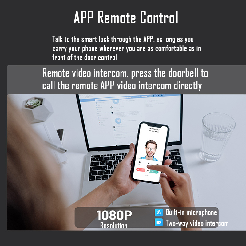 Wifi Tuya APP yüz tanıma akıll - Video Door Lock With Camera Peephole incelemesi ve fiyatı