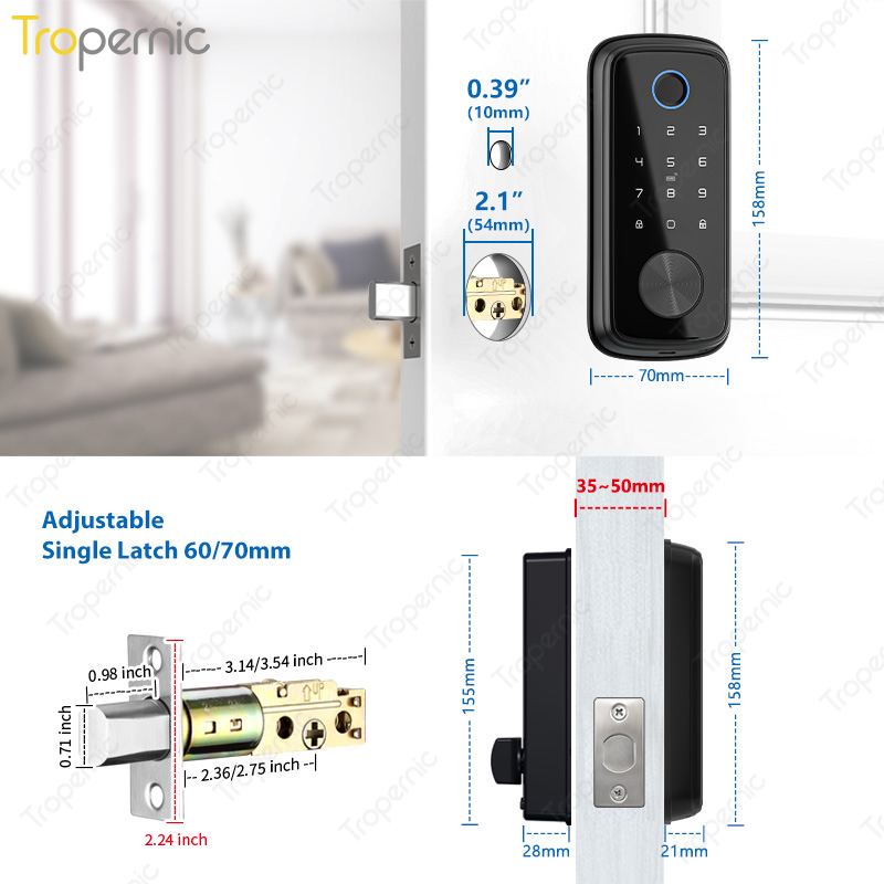 Tuya Zigbee kapı sürgü kilitle - Smart Door Lock Tuya App incelemesi ve fiyatı