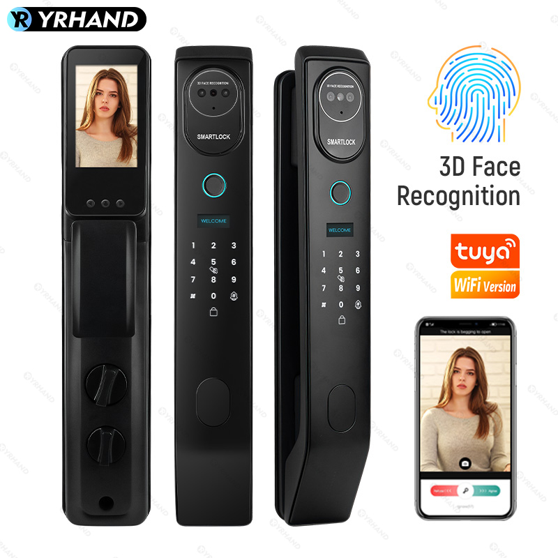 V8 hand V8 Tuya Wifi 3D yüz ak - Smart Door Lock With Camera Intercom incelemesi ve fiyatı