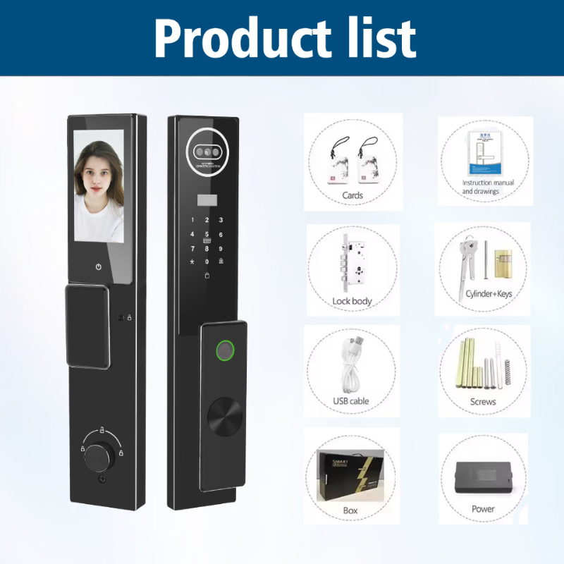 Tuya Şifreli Yüz Tanıma Özelli - Video Door Lock With Camera Peephole incelemesi ve fiyatı
