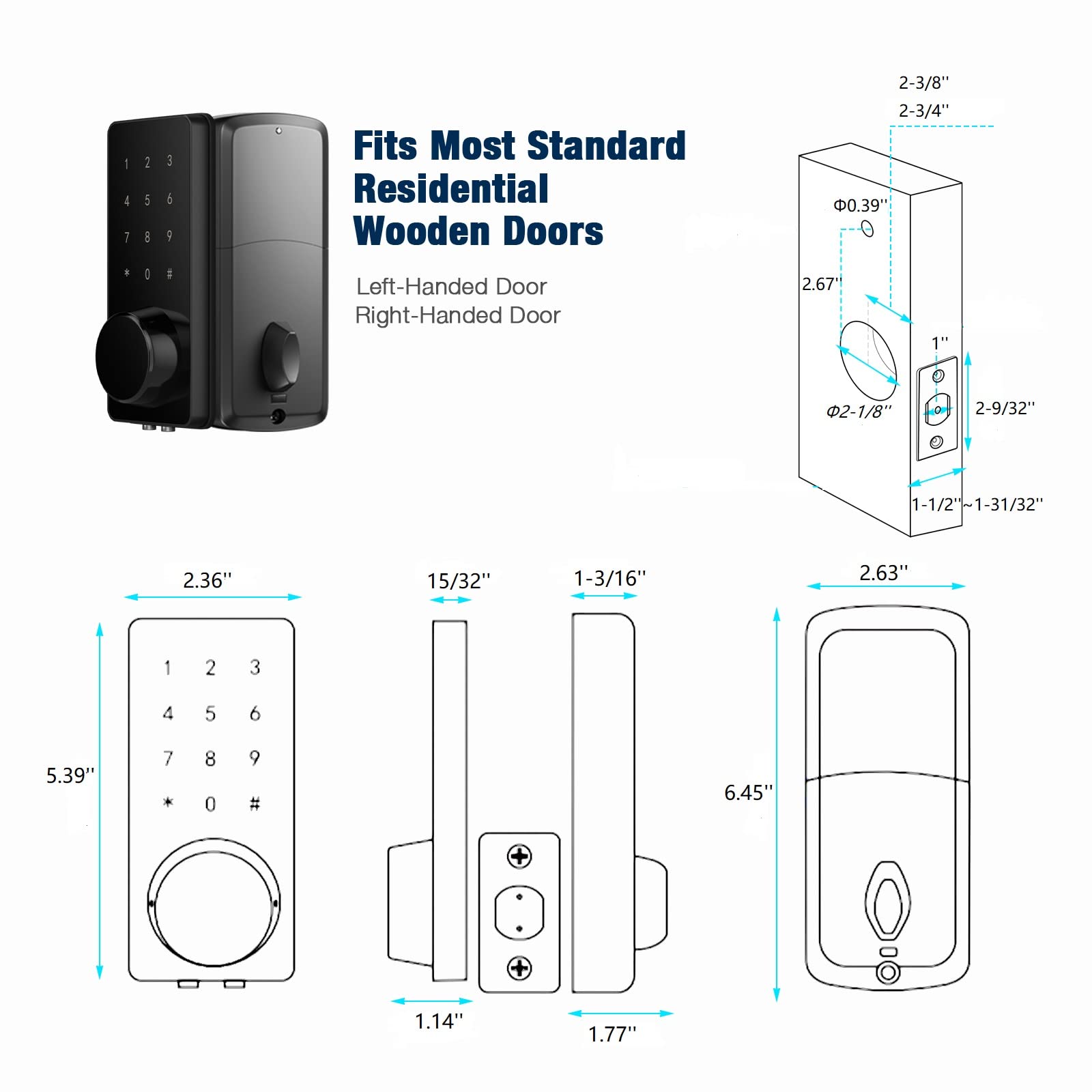 TTlock APP akıllı kilit anahta - Smart Lock Deadbolt Keypad Bluetooth incelemesi ve fiyatı