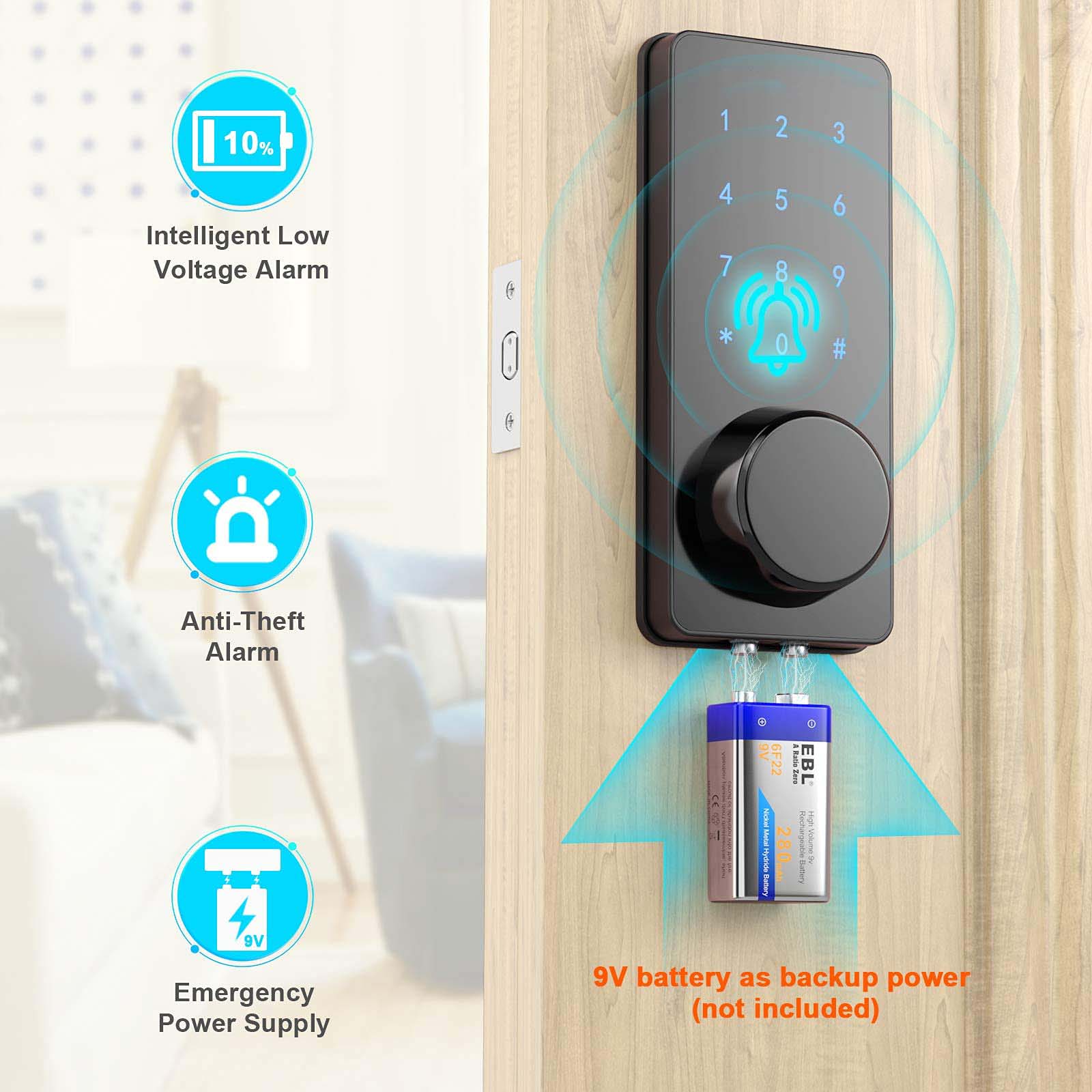 TTlock APP akıllı kilit anahta - Smart Lock Deadbolt Keypad Bluetooth incelemesi ve fiyatı